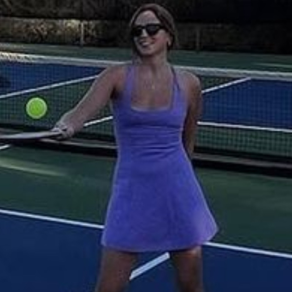 Outdoor voices exercise dress purple size XS